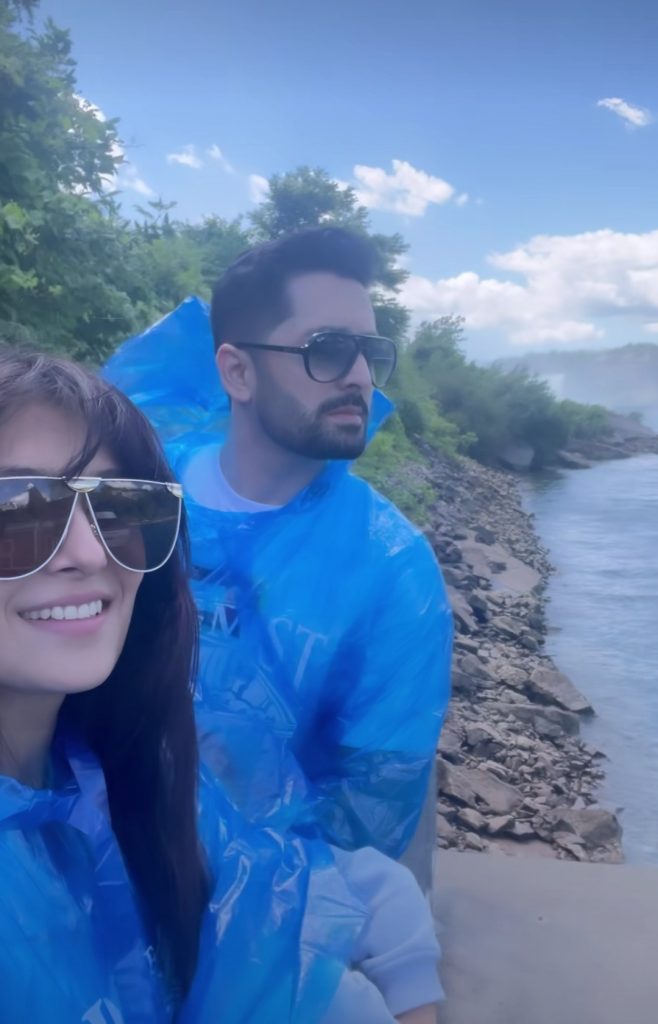 Ayeza & Danish Celebrate Wedding Anniversary at Niagara Falls, Canada