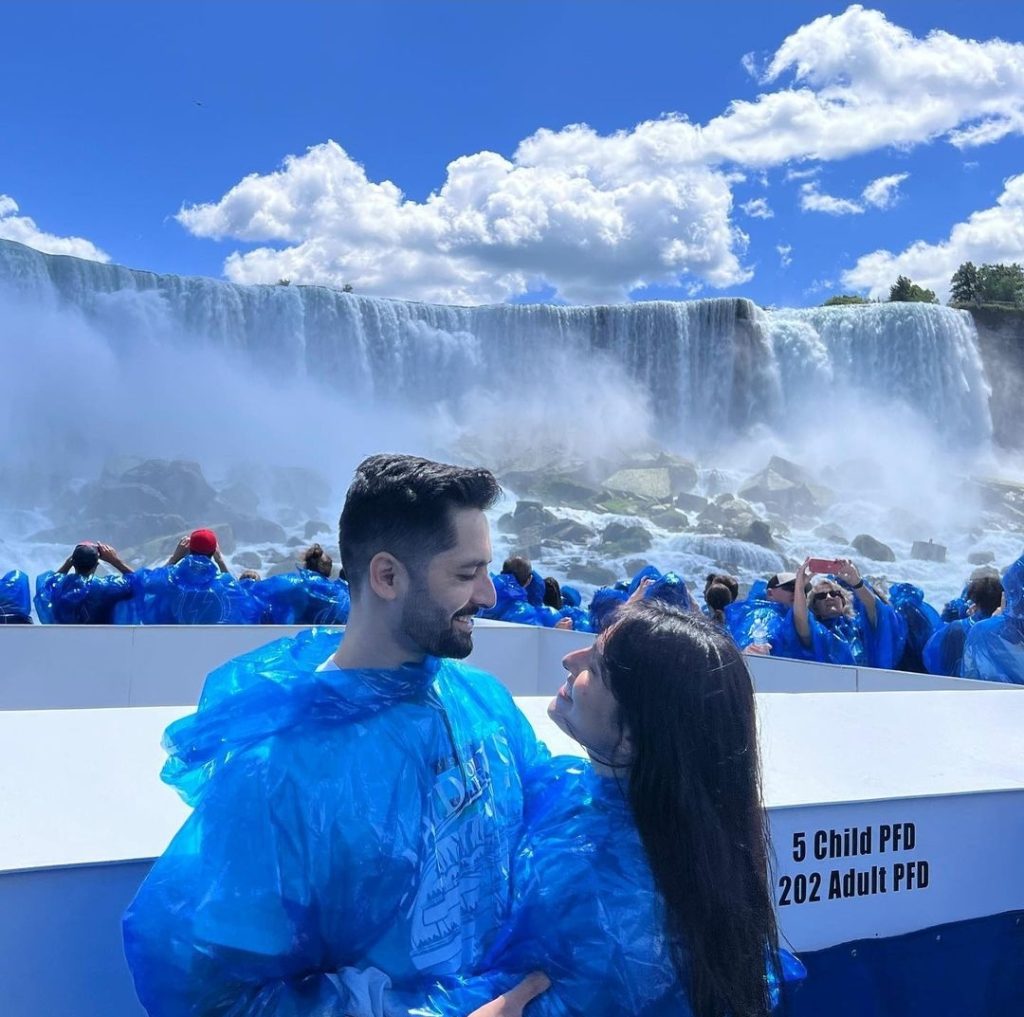 Ayeza & Danish Celebrate Wedding Anniversary at Niagara Falls, Canada