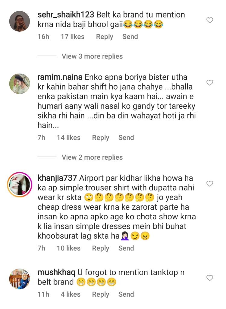 Nida Yasir Airport Look Video Invites Public Backlash