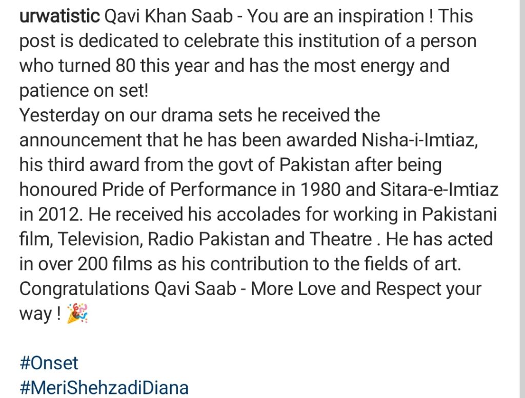 Pakistani Actors' Tribute To Veteran Actor Qavi Khan