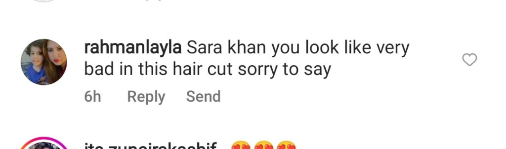 Sarah Khan's New Hairstyle Unapproved By Fans