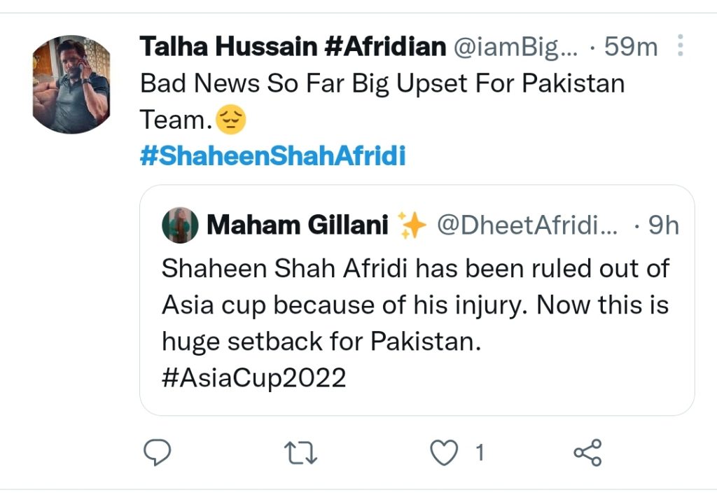 Fans Unhappy With Shaheen Shah Afridi's Elimination from Asia Cup