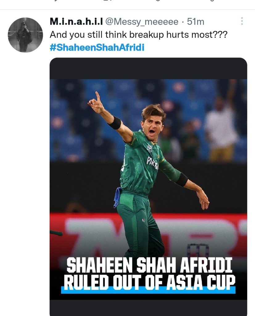 Fans Unhappy With Shaheen Shah Afridi's Elimination from Asia Cup