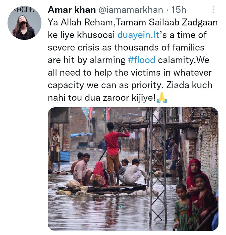 Celebrities Appeal For Donations As Devastating Floods Hit Pakistan