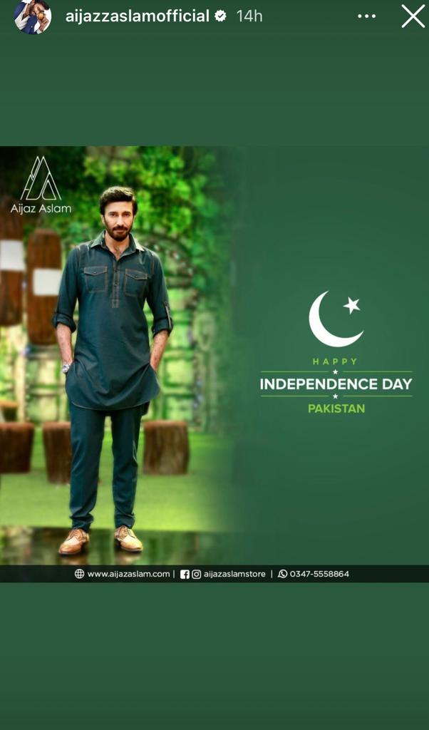 Pakistani Celebrities Share Pictures on 75th Independence Day