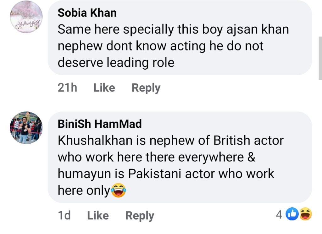 Viewers Believe Khushhal Khan Getting Work Because Of Nepotism