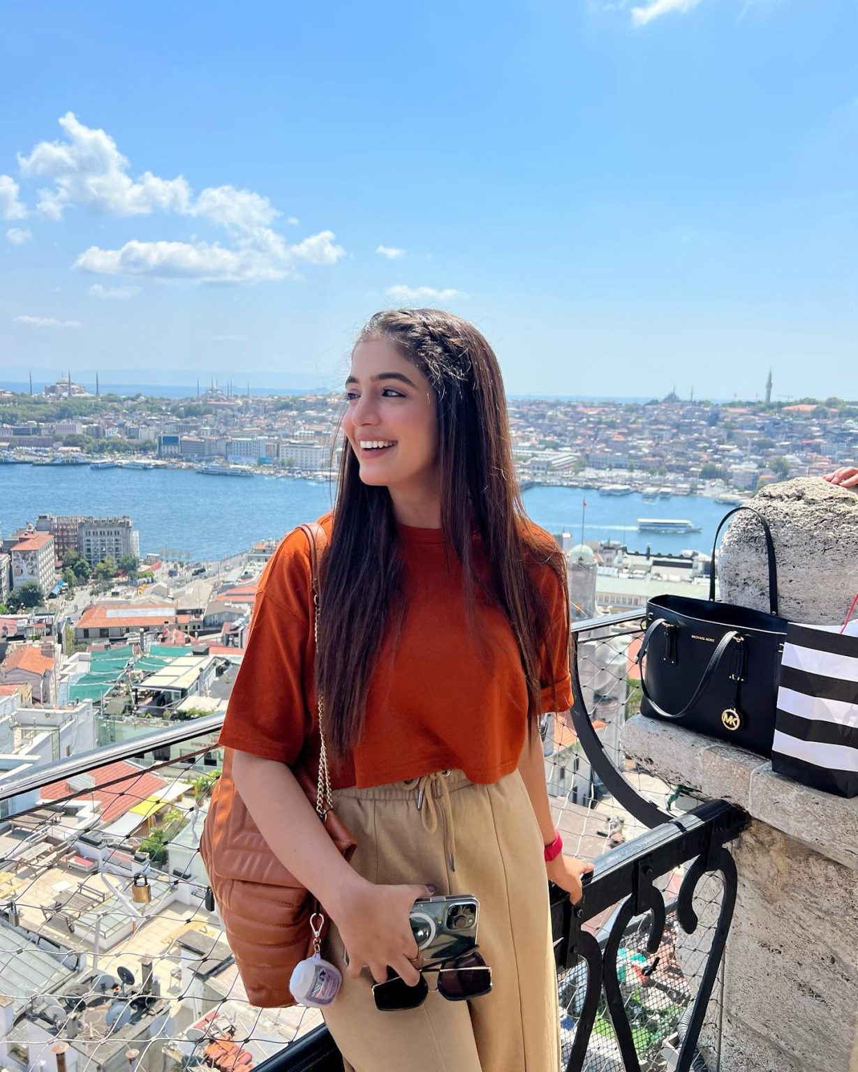 Laiba Khan’s Bewitching Clicks From Galata Tower Istanbul | Reviewit.pk