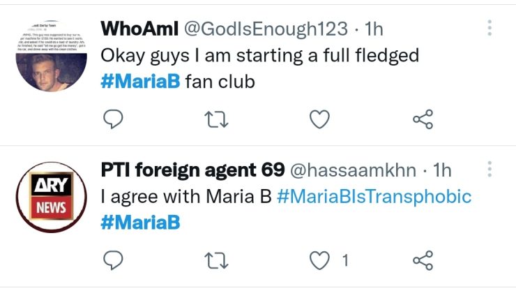 Public Praises Maria B For Her Recent Statements | Reviewit.pk