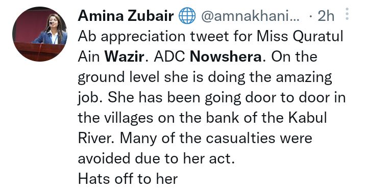 ADC Nowshera Going Viral For Her Valiant Efforts In Flood Stricken Areas