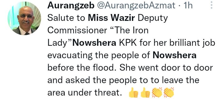 ADC Nowshera Going Viral For Her Valiant Efforts In Flood Stricken Areas