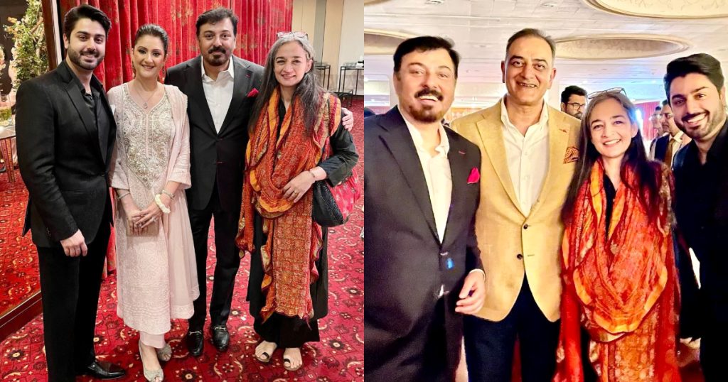 Nauman Ijaz And Family Attend A Wedding With Samiya Mumtaz