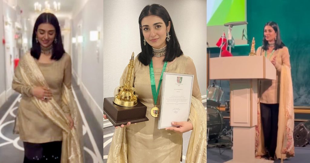 Sarah Khan Wins Pride Of Performance In Norway