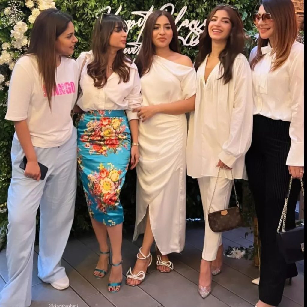 Celebrities Shine In White At A Cosmetics Line Brunch