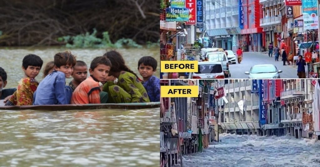 Heartbreaking Before and After Flood Images from Pakistan