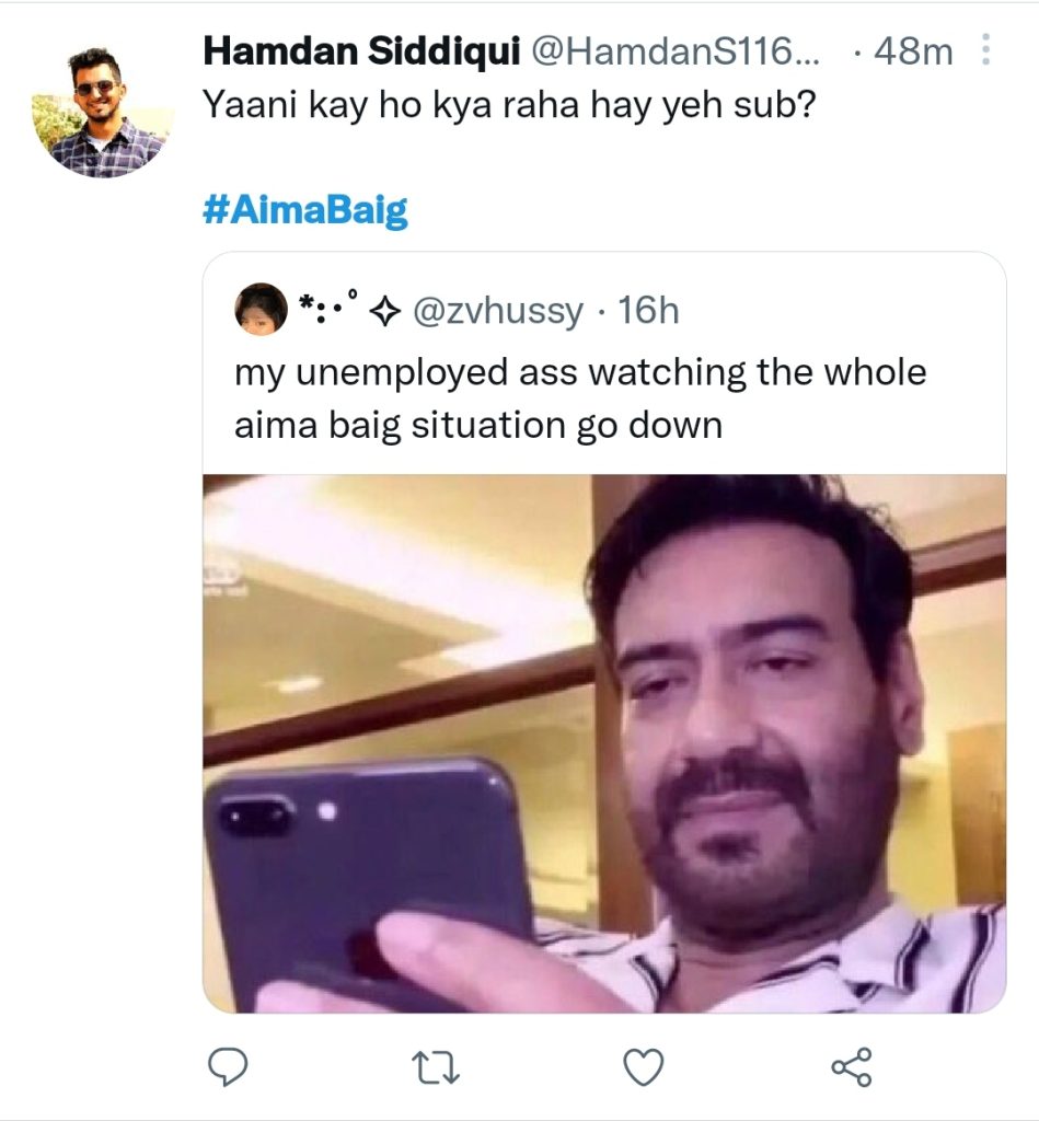 Twitter Users Hilarious Jibes at Aima Baig's Recent Scandal