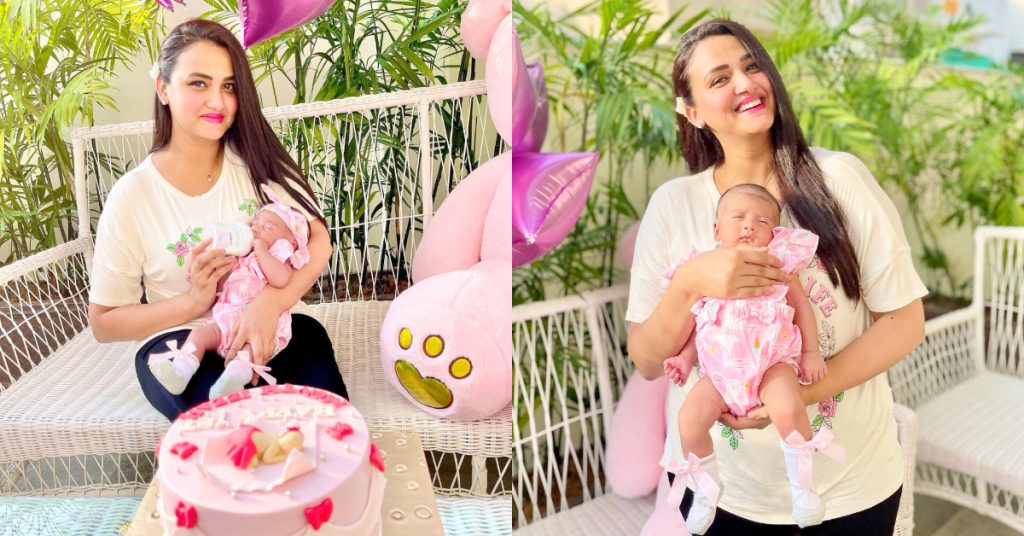 Kiran Tabeir Celebrates One Month Birthday Of Her Daughter Izzah