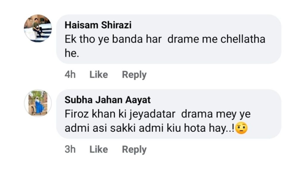 Fans Draw Comparison in Reel & Real Life of Feroze Khan After Habs Latest Episode