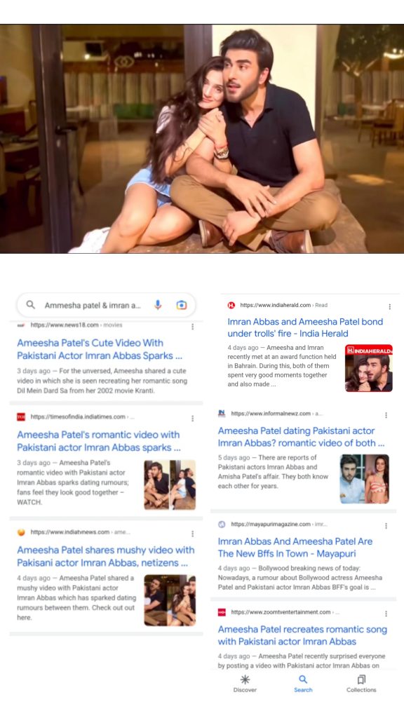 Indian Web Portals Hint At Imran Abbas & Ameesha Patel Dating