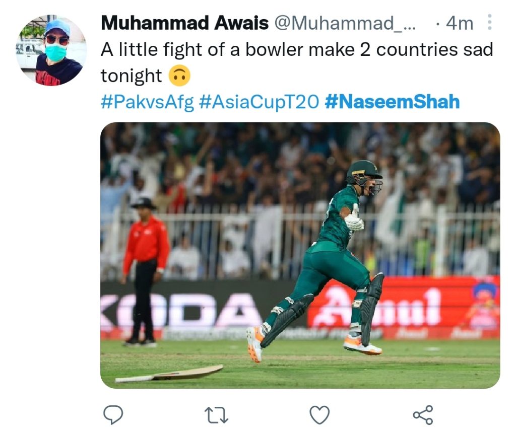 Twitter Users Praise Naseem Shah For Match Winning Game