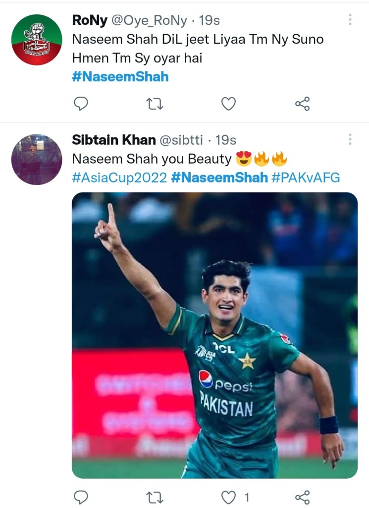 Twitter Users Praise Naseem Shah For Match Winning Game