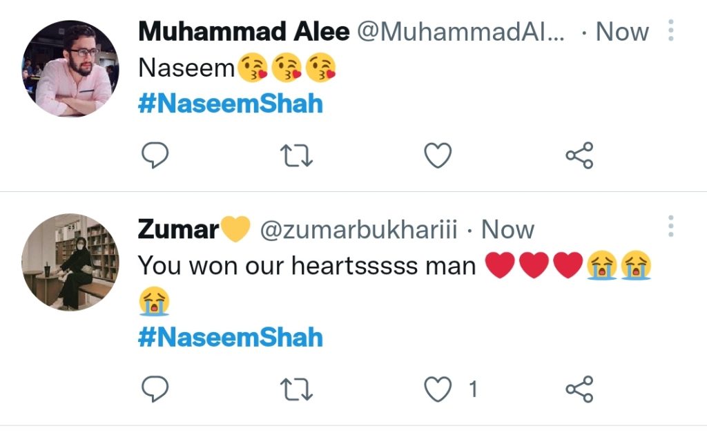 Twitter Users Praise Naseem Shah For Match Winning Game