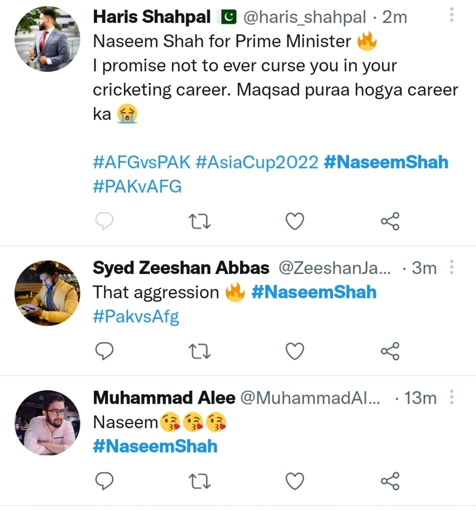 Twitter Users Praise Naseem Shah For Match Winning Game