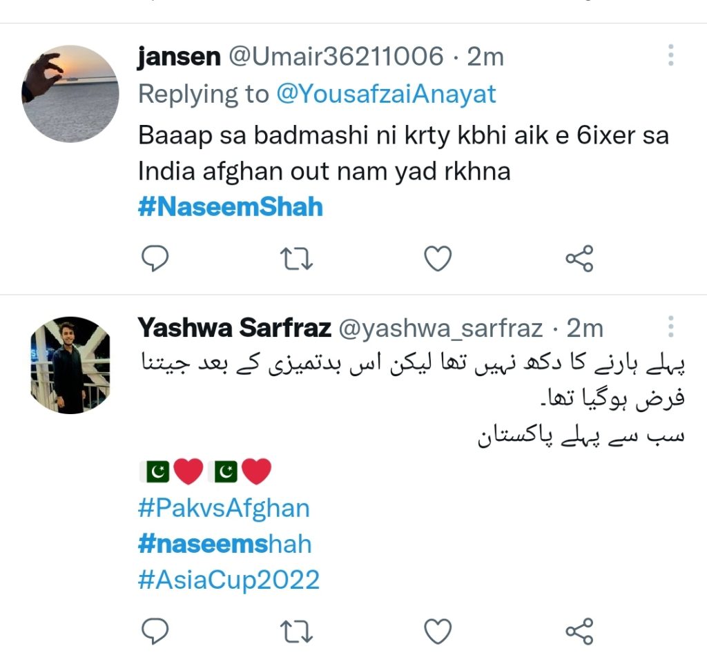 Twitter Users Praise Naseem Shah For Match Winning Game