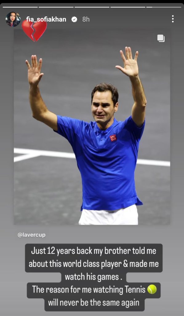 Pakistani Celebrities Pay Tribute To Roger Federer on His Retirement