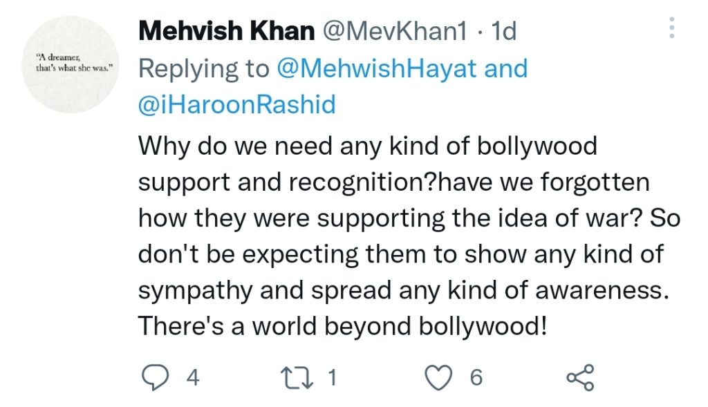 Shamoon Abbasi Takes A Dig At Mehwish Hayat For Her Bollywood Obsession