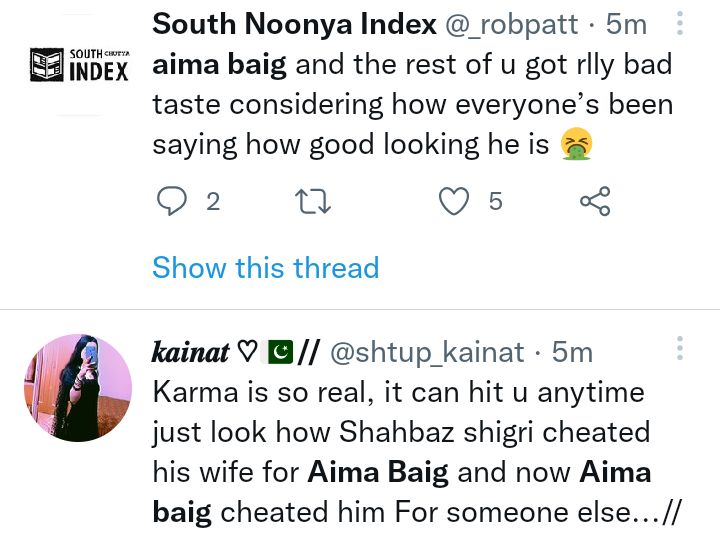 Aima Baig Accused Of Cheating On Shahbaz Shigri By A British Model
