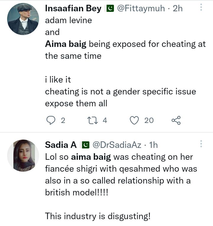 Aima Baig Accused Of Cheating On Shahbaz Shigri By A British Model