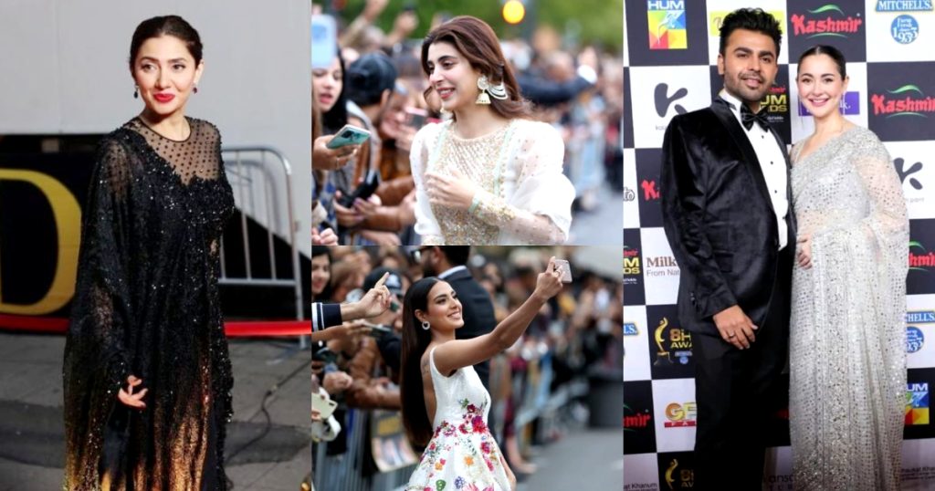 Pakistani Celebrities Pictures From 8th Hum Awards Red Carpet