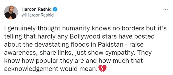 Bollywood Stars Insensitivity Over Floods Catastrophe Disappoints Mehwish Hayat