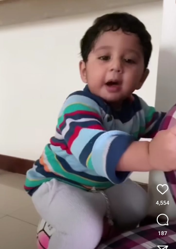 Beautiful Video of Imran Ashraf Son Shared By Kiran Ishfaque