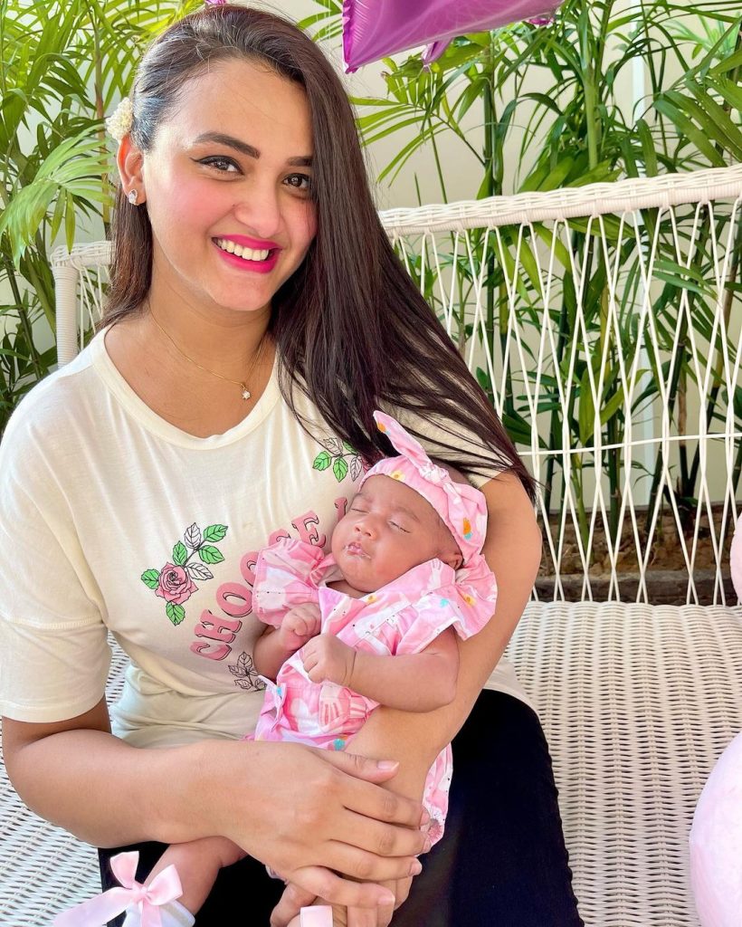 Kiran Tabeir Celebrates One Month Birthday Of Her Daughter Izzah