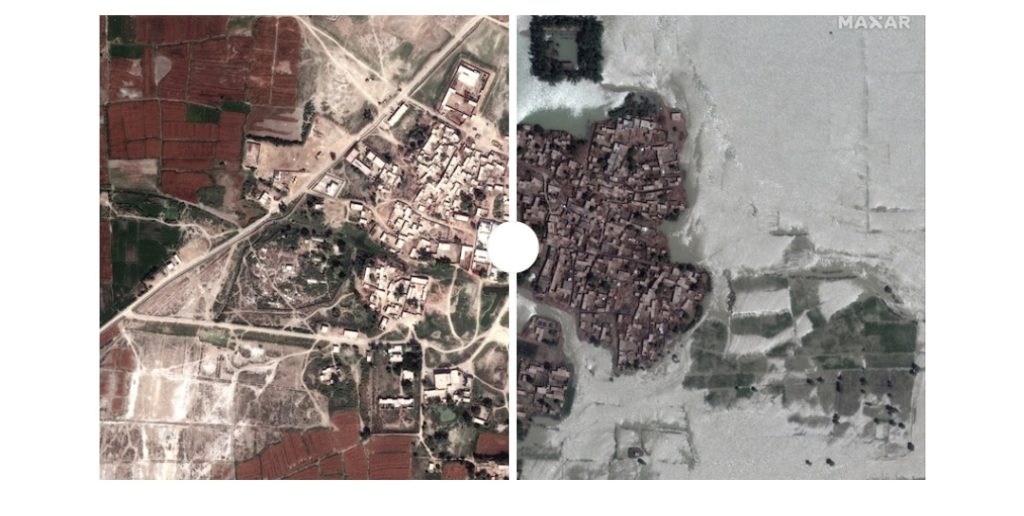 Heartbreaking Before and After Flood Images from Pakistan