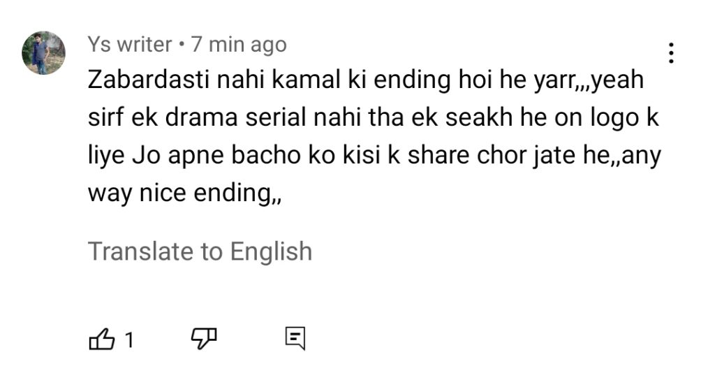 Mere Humsafar Last Episode Public Reaction