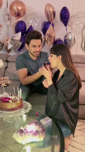 Saboor Aly Celebrates Husband Ali Ansari's Birthday With A Romantic Dinner