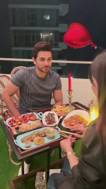 Saboor Aly Celebrates Husband Ali Ansari's Birthday With A Romantic Dinner