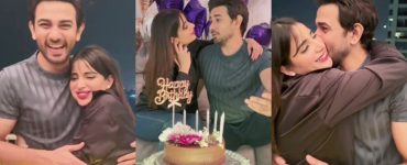 Saboor Aly Celebrates Husband Ali Ansari's Birthday With A Romantic Dinner