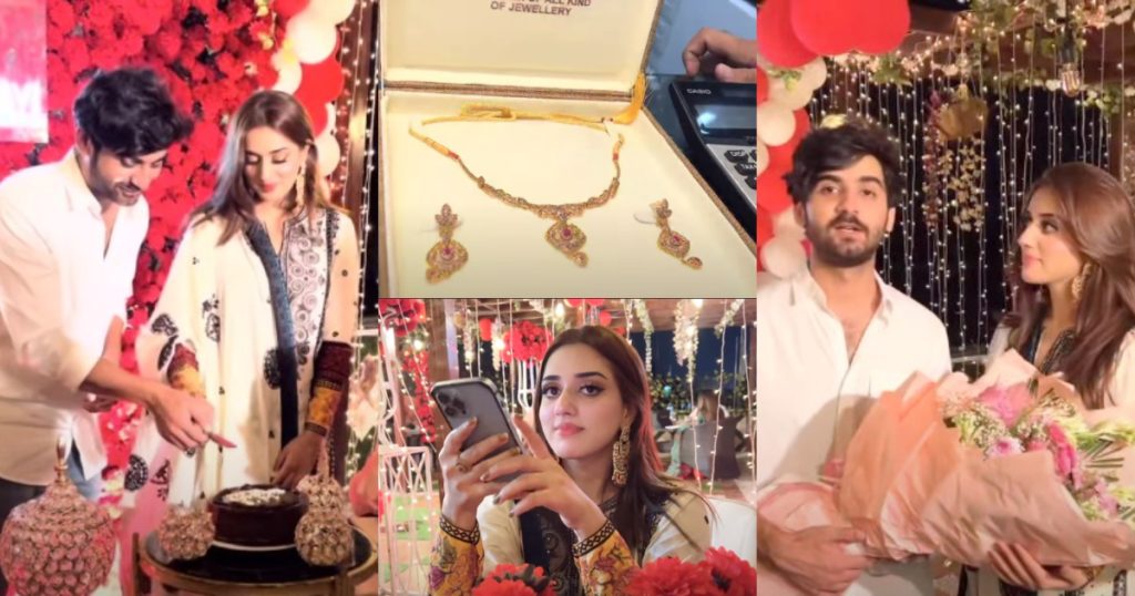 Jannat Mirza Surprise Birthday By Fiance Umer Butt