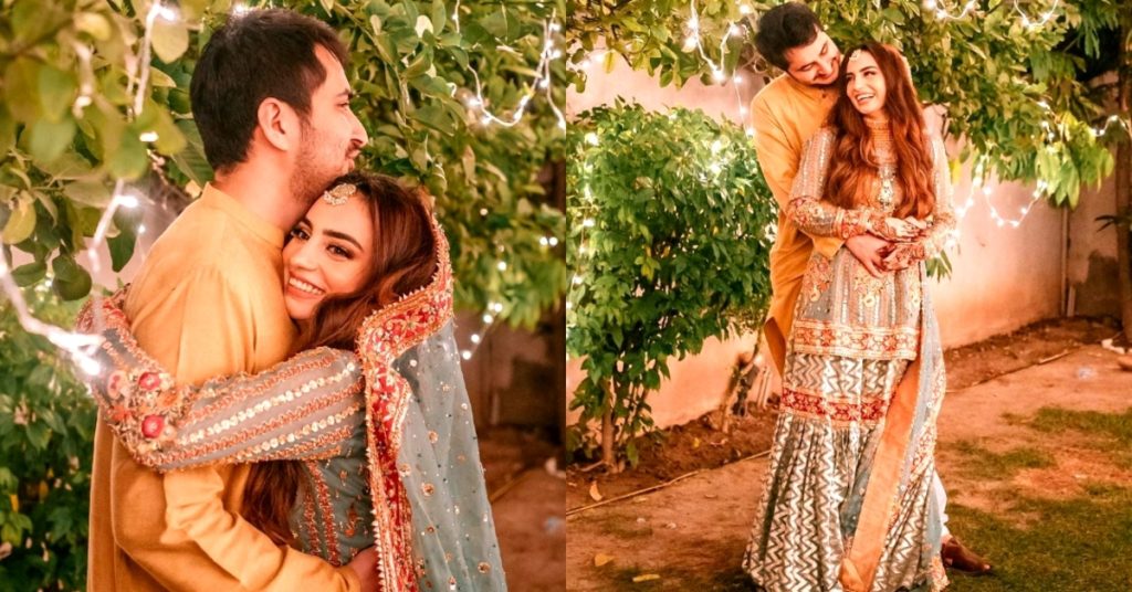 Mehar Bano's Loved Up Portraits With Husband From Mehndi