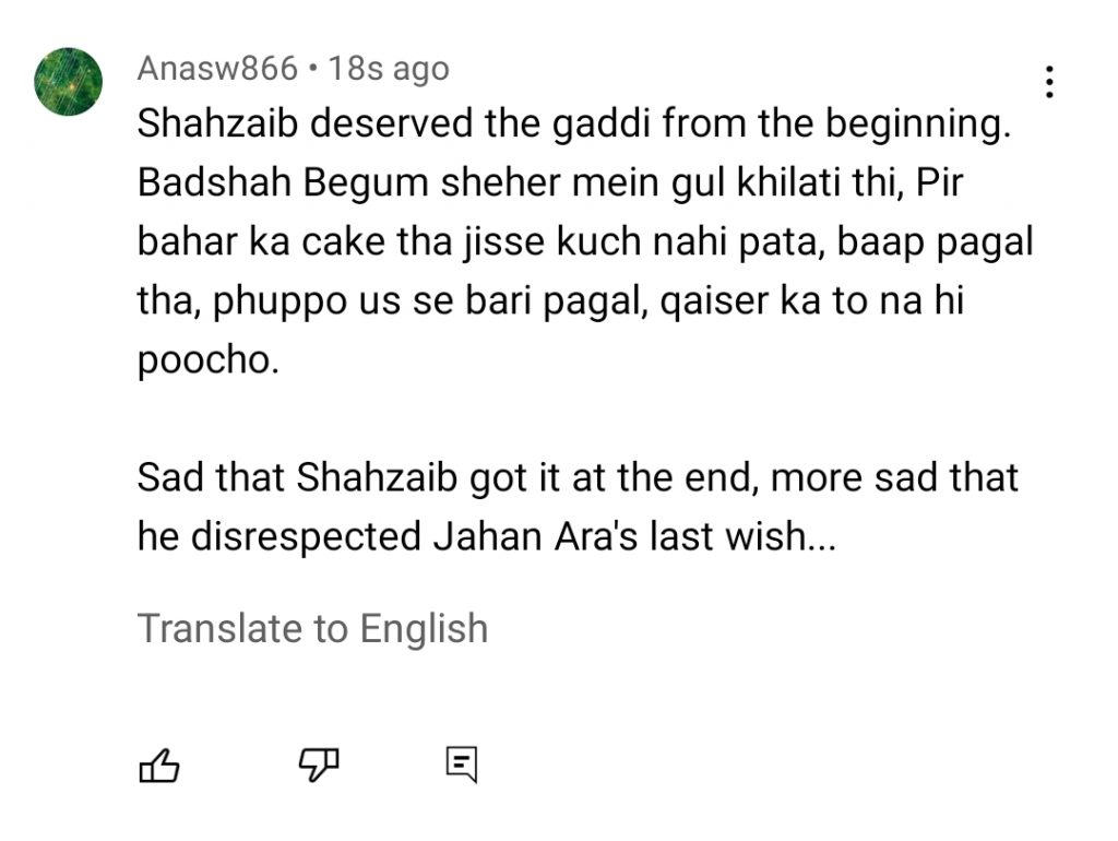 Badshah Begum Last Episode Public Reaction