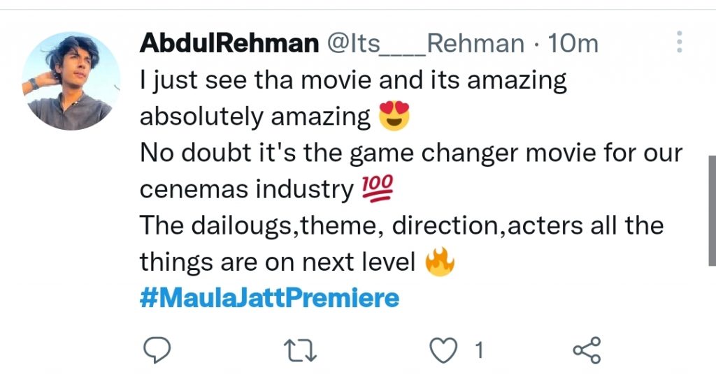 Film The Legend of Maula Jatt Public Reaction