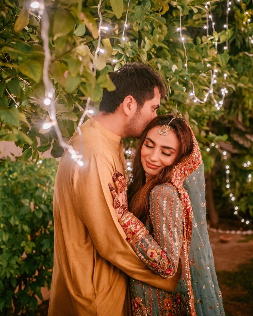 Mehar Bano's Loved Up Portraits With Husband From Mehndi