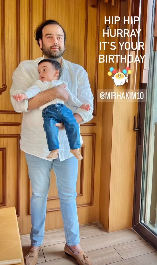 Bakhtawar Bhutto and Her Husband Wish Son on First Birthday