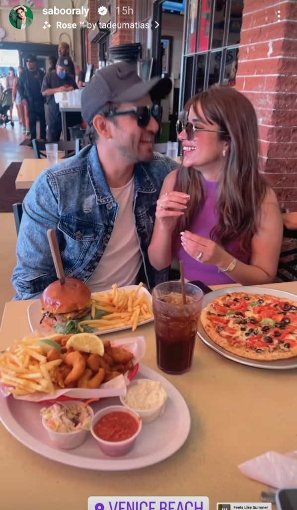 Ali Ansari And Saboor Aly Romantic Clicks At Venice Beach