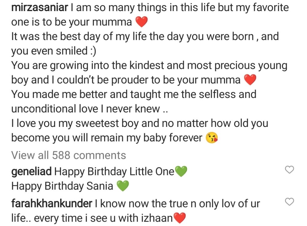 Shoaib Malik & Sania Mirza Wish Son on His Birthday