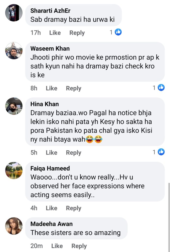 Urwa Hocane Responds to Sonya Hussyn's Notice Controversy