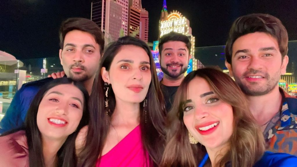Ali Ansari And Saboor Aly With Friends In Vegas